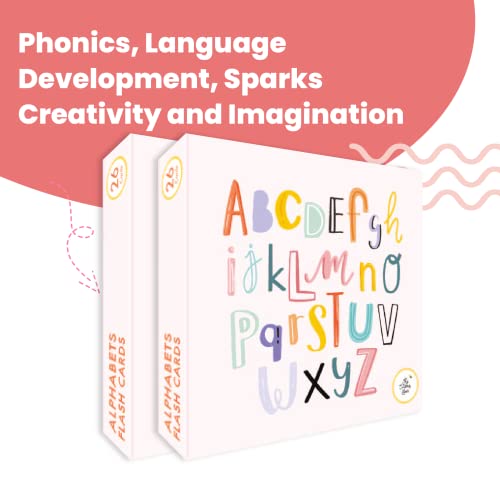 Image of Alphabets Flash Cards | 26 Laminated Cards | Age Group: 2-4 Years | Educational & Fun Activity for Kids