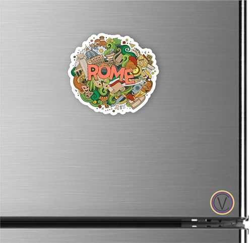 Image of Rome Acrylic Fridge Magnet - UV Textured Printed, Stylish Multicolor Magnet for Fridge, Wardrobe & Metal Surfaces, Pack of 1 (Rome)