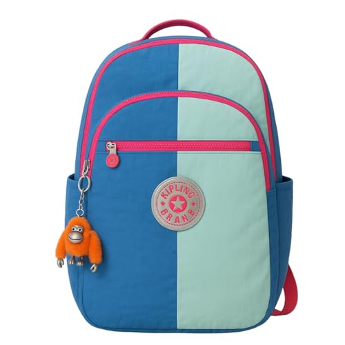 Mochila Kipling Seoul XL C/Porta Notebook Azul Chromapop