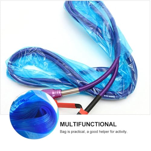 Fundas desechables HOODANCOS azules de plástico para proteger 100 clip cords de tatuaje 3