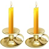 Retro Iron Taper Candle Holder, Set of 2, Simple Black Candlestick Holders Candlelight Stand for Halloween Christmas Dining Room Home Decoration Display
