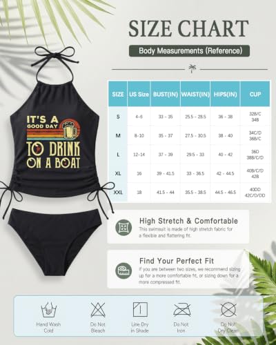 Image of Womens Two-Piece Tankini Set Cow Skull with Leopard Print Sets Swimwear Tankini Top Sets Swimwear