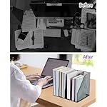 AUPSEN Desk Organizer, 4-Pack Magazine Holder File Organizer, Mesh Desktop File Sorter Folder Organizer, Desk Accessories & Workspace Organizers for Home Office (Black) - Image 2