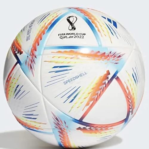 Image of JTC Hand Stitched World Cup Qatar 2023 New Addition Football with Air Pump Size & Wet Ground, & Artifical Turf, International Match Ball, Size - 5 Pump & Pin Multicolor (Zigzag Style A)