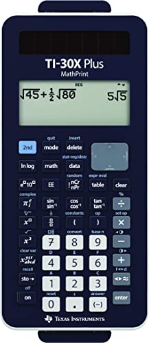 Texas Instruments TI - 30XPLUS MP FC Kalkulator Naukowy, Granatowy, 4-liniowy