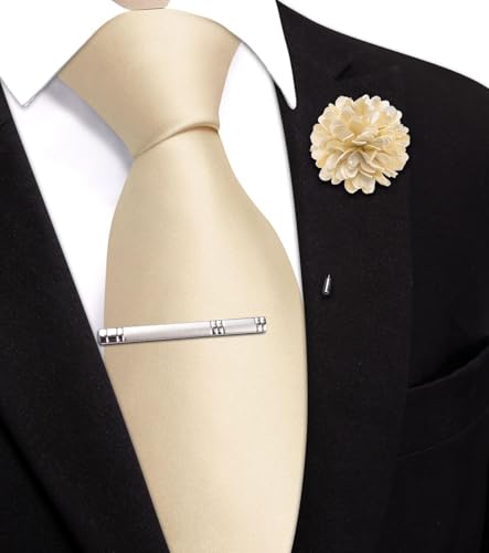 Image of Hi-Tie Men's Extra Long Solid Satin Tie Set 63 Inch /70 Inch Formal Necktie