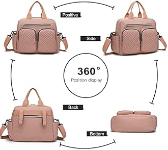 Kono Baby Changing Bag, Multifunction Nappy Bags, Hospital Maternity Tote Handbag, Diaper Messenger with Stroller Straps and Insulated Pockets, for Mum and Dad