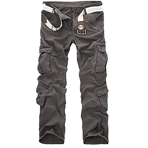 Batnott Herren Sporthose Hosen Männer Fitness Herrenmode Casual Baumwolle Multi-Pocket Outdoor Arbeitshose Cargo Lange Mens Chino Pants Winter Sweatpants Täglich Freizeit Freizeithosen Große Größe Cover