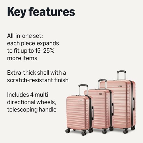 Amazon Basics 3-Piece Luggage Set
