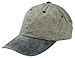 Blank Hat Pigment Dyed Washed Cotton Cap in Black and Khaki