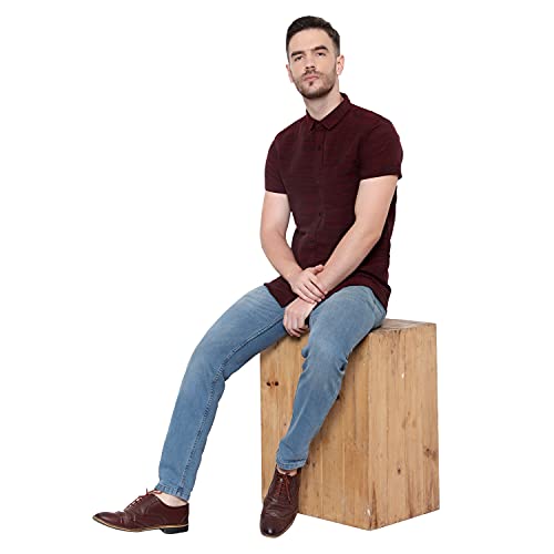 Image of LATEST CHIKAN Men's Cotton Blend Textured Half Sleeves Shirt