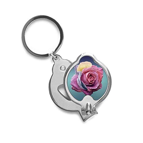 Coupe-ongles imprimé rose foncé motif de fleurs pour manucure à la maison