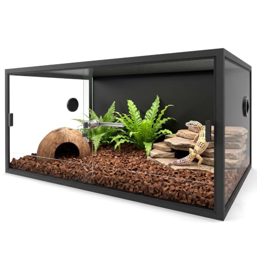 ALOTIKI 64 Gallon Reptile Enclosure 36"x24"x18" Bearded Dragon Reptile Tank