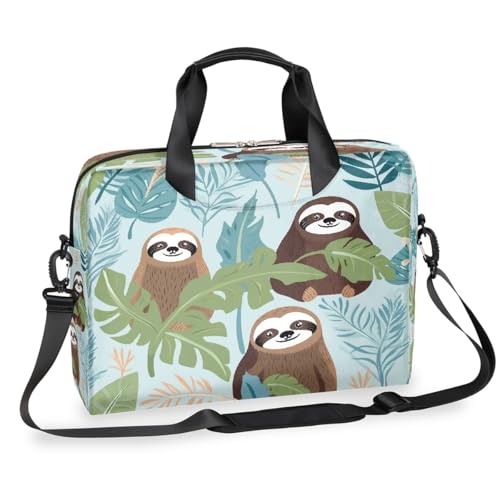 Bolso para portátil de 16 pulgadas con diseño Tropical Sloth miniatura 1
