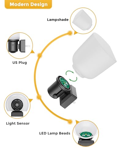 Image of L LOHAS LED Night Lights Plug into Wall,[2 Pack] Dimmable Plug in Night Light,0-100LM Adjustable Brightness,Dusk to Dawn Sensor, 3000K Soft White, Boho Farmhouse Night Lights for Bedroom Bathroom