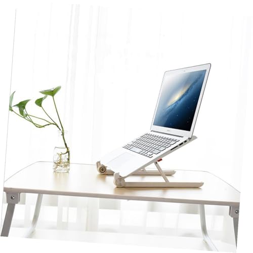 Base portátil plegable para laptop OUNONA blanca miniatura 3