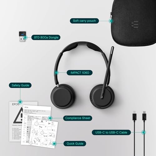 Image of EPOS Impact 1060 - Advanced Open Office Headset BrainAdapt and Super Wideband Audio