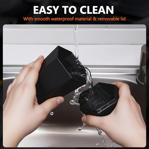 Image of Car Trash Can with Lid - 2-Pack, Interior Accessories for Vehicles, Leakproof Garbage Can with 30 Detachable Trash Bags, Multipurpose Organizers and Storage Solutions for Home and Office