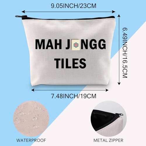 Bolsa Mah Jongg para accesorios y maquillaje 23x18cm miniatura 3