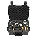 YFIXTOOL Hydraulic Nitrogen Accumulator Charging Kit, Nitrogen Fill Kit, Nitrogen Pressure Test System with Digital Gauges