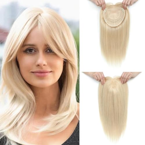 Postiche pour femme en cheveux naturels 40 cm base 17cm pour masquer la perte de cheveux