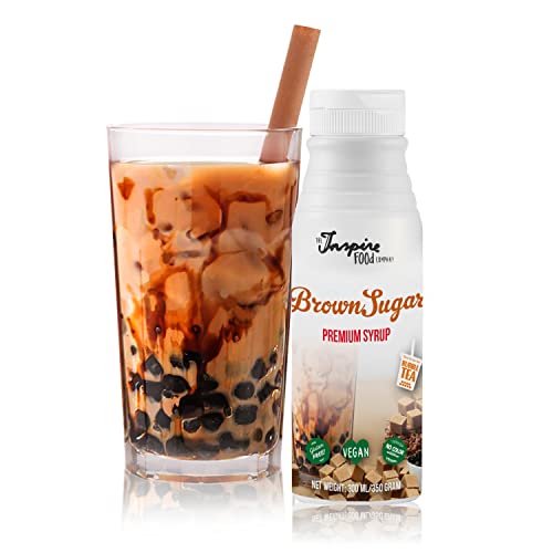 The Inspire Food Company | Sirope para Bubble Tea - 300ml - Azúcar moreno - Sin colorantes artificiales - 100% Vegano y Sin Gluten