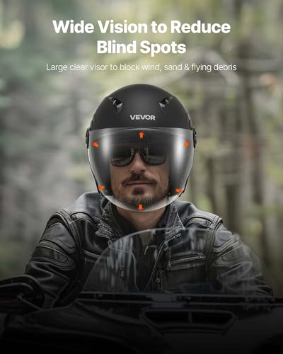 VEVOR 3/4 Open Face Helmet