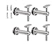 Stainless Steel 316 Grade Glass Mounted Fixed Saddle Hand Rail Bracket for Square Rectangle Top Rail Tubing, Satin Finish, GB-110S (4-Pack)
