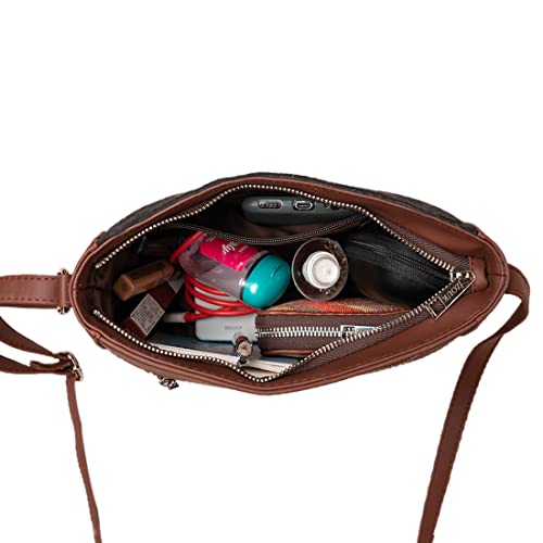 Image of ZOUK Handcrafted Vegan Leather U-Shaped Sling Bag For Women