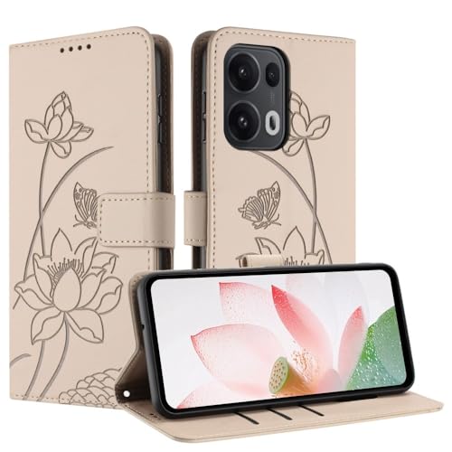 Étui Oppo Reno 11 5G housse protection cuir à rabat motif fleur papillon