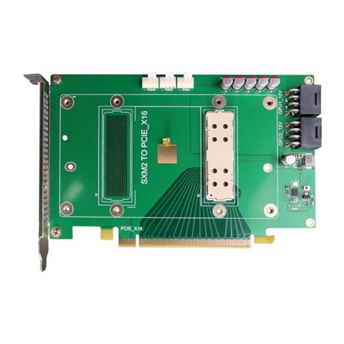 Guaber Heavy Duty Graphics Card GPU Adapter SXM2 to PCIe X16 Expansion Temperature Sensing for P100 V100 Accessories GPU Expansion for