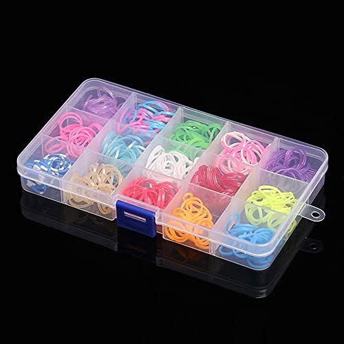 Hocadrv Plastic Compartment Box Plastic Jewellery Organiser Clear Adjustable Compartments Adjustable Divider Jewellery Box for Beads Earring Tool Box for Fishing Small Accessories(15 GridsX8 Stücken)