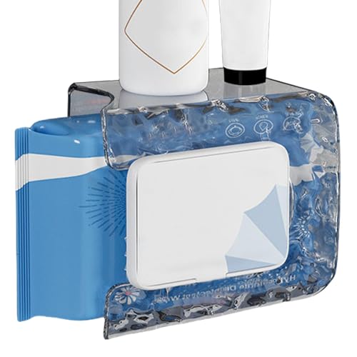 Caja de almacenamiento de toallitas húmedas para la pared, soporte para pañuelos cosméticos, caja de pañuelos autoadhesiva multifuncional, dispensador de pañuelos para el hogar, soporte para pañuelos