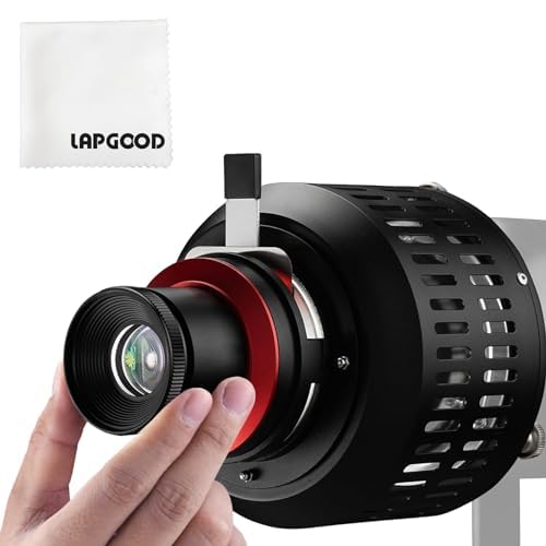 Bowens Mount Spotlight Conical Optical Snoot kit, Photography Studio Lighting Accessory with 24 Gobos & 5 Color Filters Compatible for Godox Aputure