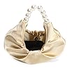 Whoasyst 2 Sleek Sateen Fog-Embossed Tote with Detachable Chain Strap, Ideal for Casual Outings & Travel Essentials Fog Molded Sateen Evening Grip #4
