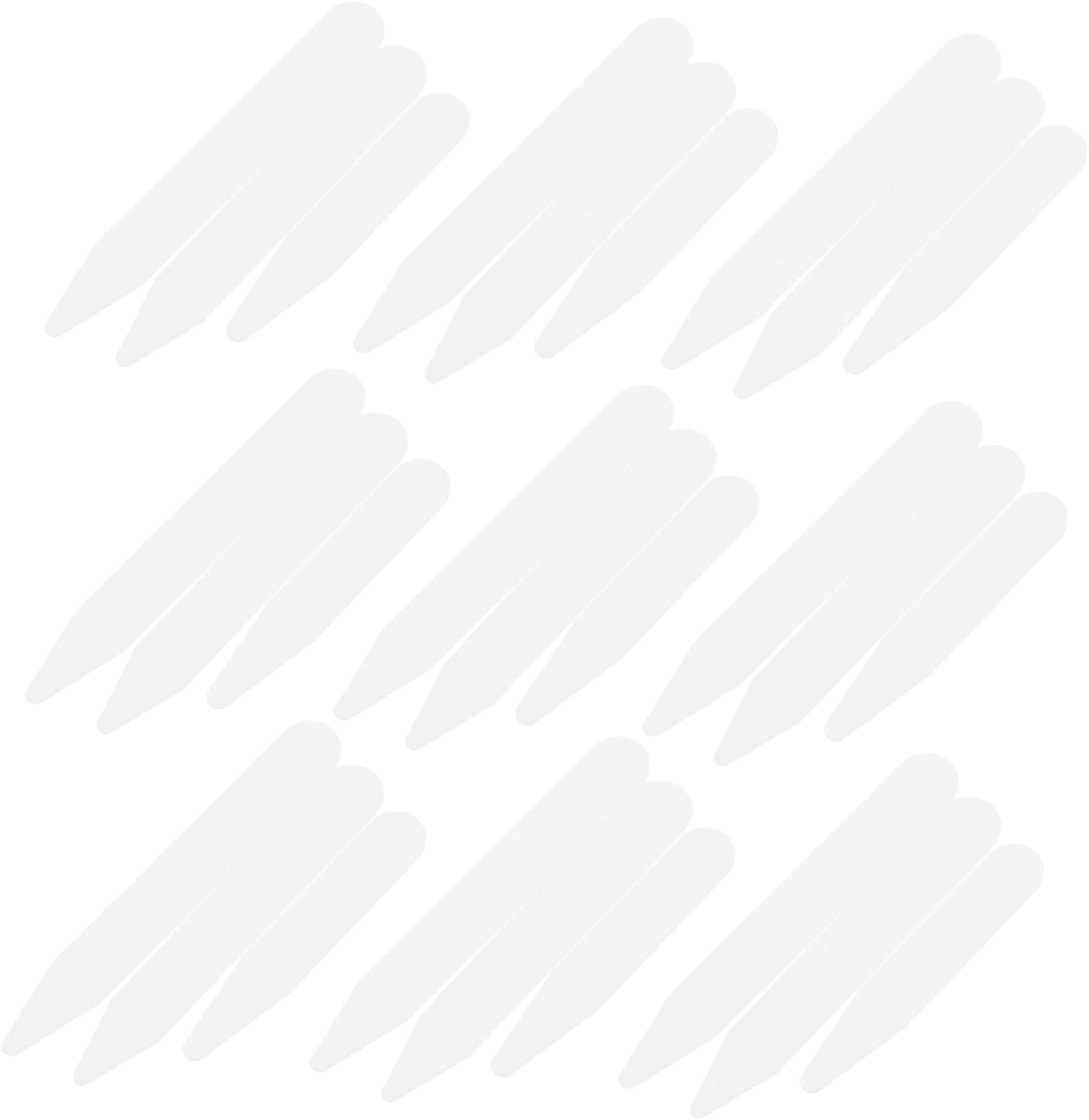 200pcs Nylon Collar Stays in White Stay Bones for Crisp Collar Support Includes for Men Dress Shirts