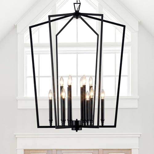 Vezzio Black Chandelier, 12-Light Modern Farmhouse Chandeliers ...