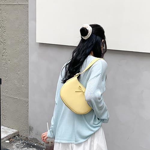 Korean Styles Armpit Shoulder Bag With Bows Decors Elegant Underarm Purse Evening Bags Handag For Commuting And Leisure Every4