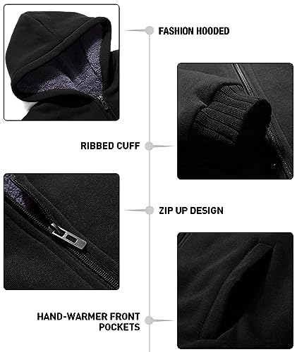 GEEK LIGHTING Boys Sherpa Lined Hoodie Kids Fleece Sweatshirt Full Zip Hooded Jacket4