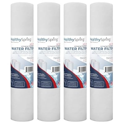 High-Performance 5 Micron 10 x 2.5 Sediment Filter - Whole House Water Filter Replacement Compatible with Well Water Filters - P5, AP110, WHKF-GD05, Made in USA, 4-Pack