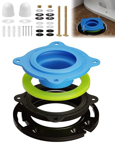 boeemi Toilet Flange Repair Kit with Elastic Wax Ring- Premium