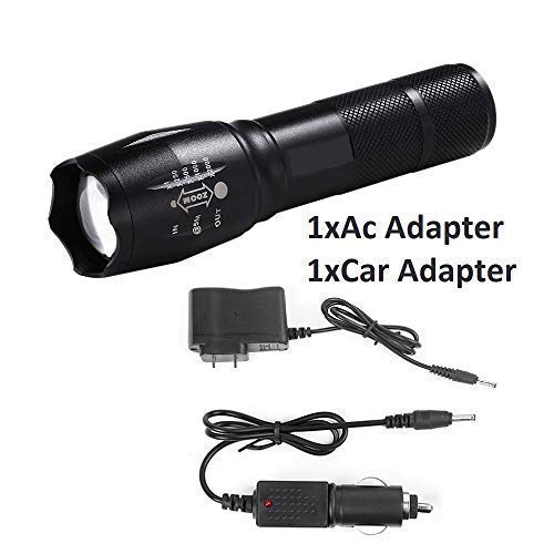 Image of Voroly Portable Ultra Bright Handheld LED Flashlight with Adjustable Focus and 5 Light Modes, Outdoor Water Resistant Torch, Powered Tactical Flashlight for Camping Hiking etc