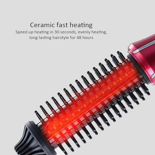 Lokówka do włosów, lokówka Hot Brush, profesjonalna ochrona przed oparzeniami, natychmiastowe nagrzewanie, szczotka do włosów długich/krótkich (110-240 V)