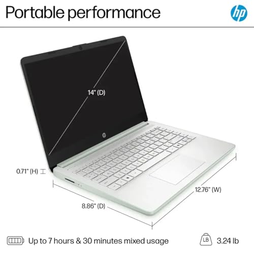 Image of HP 14 inch Student Business Laptop - Win 11 Pro & 1-Year Office 365 • Intel Quad-Core N150(beats N4120) • HD Anti-glare Display • Wi-Fi 6 • Copilot+ PC • 16G RAM • 128G UFS + 256GB SD Card • w /Accessories