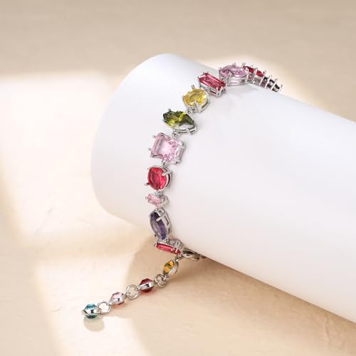 Crysdue Sparkling Cubic Zirconia Tennis Bracelet Christmas Jewelry Gift for Women4