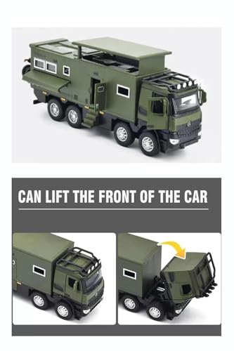 Image of 1:24 M Benz Camper RV Motorhome Alloy Diecast Pullback Metal Car Toy with Sound Light & Opening Doors - Best Gift Toy for Kids【Colors as Per Stock】