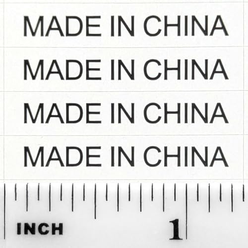 1,000+ Made in China Stickers White Rectangle Self Adhesive Kiss Cut Labels by IntelGifts. Show Country of Origin on China Imported Products