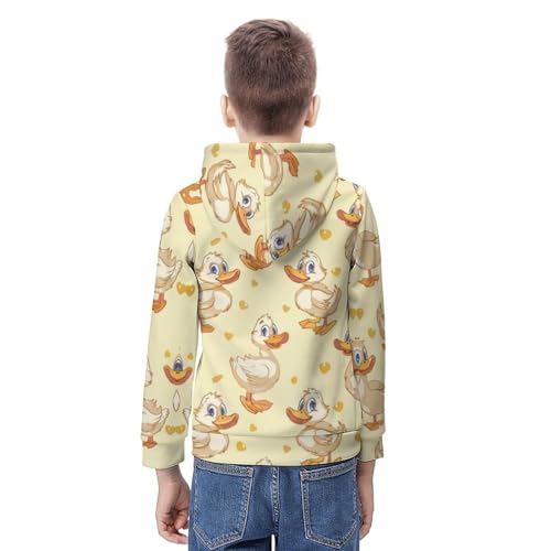 Sweat à capuche canard enfant en taille XXL contre les pulls qui serrent