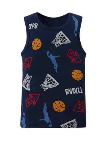 Image of benetia Toddler Baby Boys Cotton Sleeveless Tank Top Cartoon Dinosau Undershirts Kids 18 Months- 8Years 3-Pack
