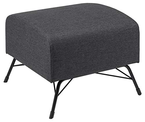 Amazon Brand - Movian Galga - Reposapiés, 53 x 53 x 42 cm (largo x ancho x alto), gris antracita (tapizado Dallas)
